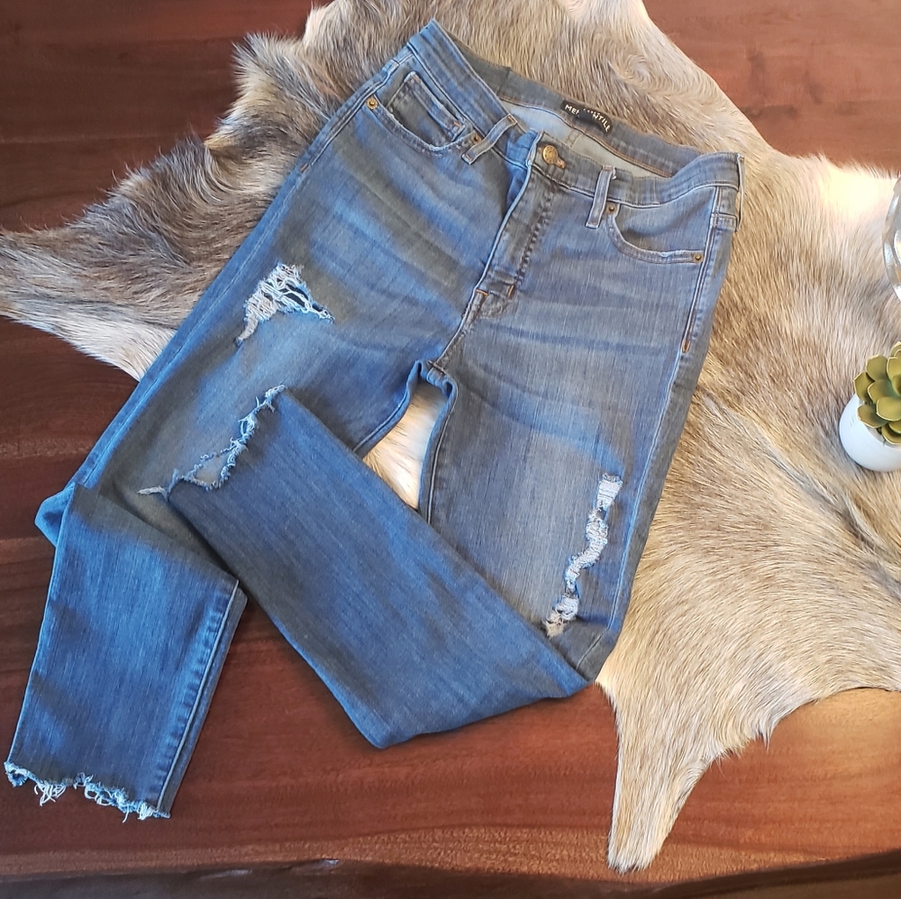 J. Crew Mercantile Destructed Skinny Jeans